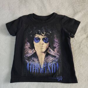 Radio Days Jim Morrison The Doors 2017 Black Graphic Tshirt Toddler Size 18 mont